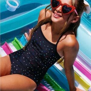Lola and The Boys Colorful Crystal Dot Kids Swimsuit